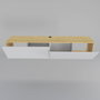 Hanah Home Mueble de TV Escandinavo Blanco y Zafiro